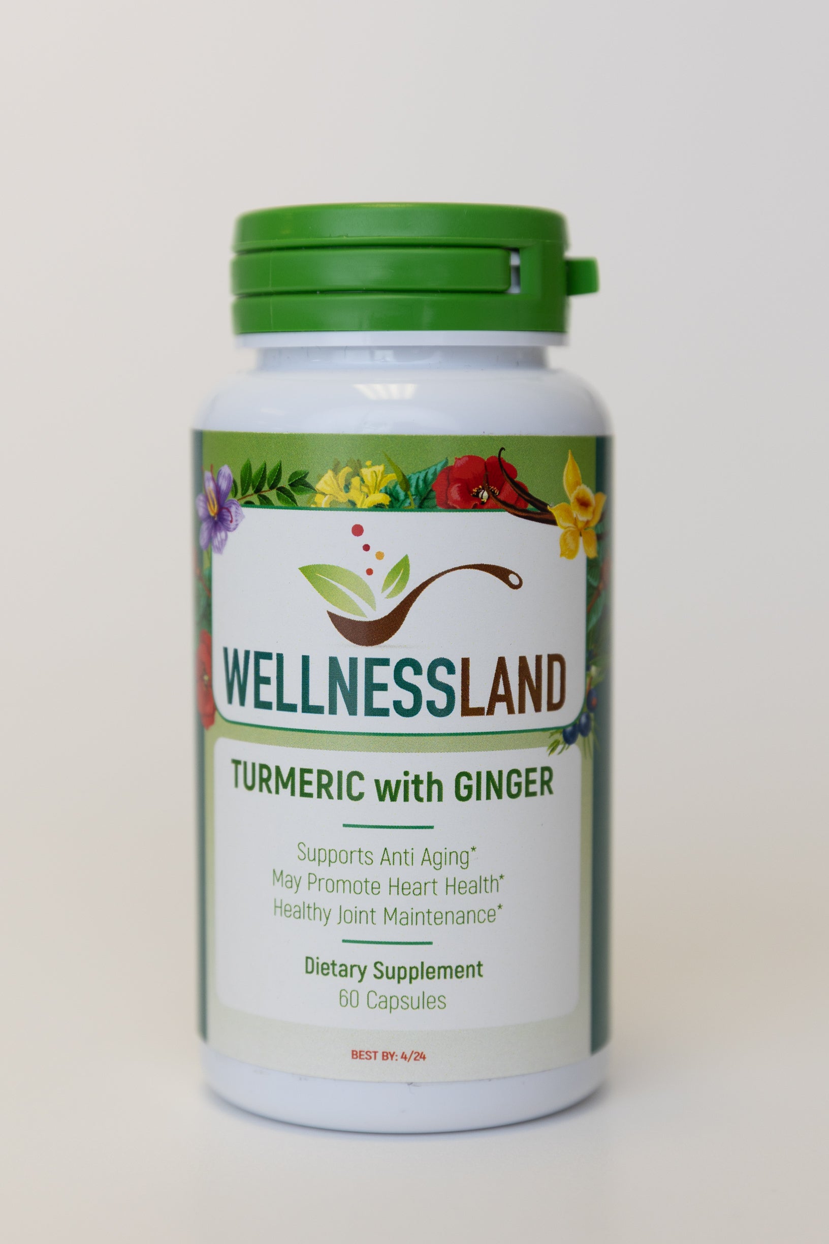 Organic Turmeric Root with Ginger 60 Capsules